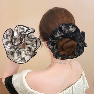 IQAngel mực trang nhã rửa Mẫu scrunchie lớn cho phụ nữ dây buộc tóc phong cách cổ điển với độ co giãn cao hoàn hảo cho kiểu tóc đuôi ngựa và búi tóc