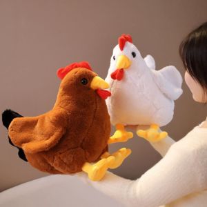 HOUCHU PP Cotton Simulation Chicken Plush Toy Hen Rooster Chick Doll Throw Pillow Cute Cartoon Chicken Plush Dolls Home Decor