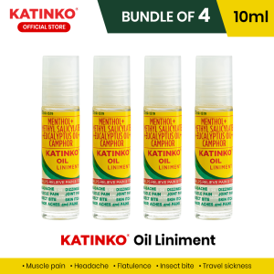 [Bundle Set] Katinko Oil Liniment Roll-on 10ml l Relieves Headache Muscle Pain & Skin Itch