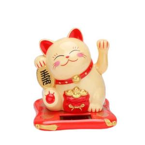 WED Kucing Keberuntungan Melambai / Patung Kucing Hoki Feng Shui / Pajangan Patung Kucing Lucky Cat Maneki Neko SMB29