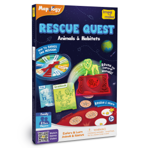 Imagimake Rescue Quest–Animals & Habitats | Spin Discover & Rescue Animals | Educational Toys |Fun Board Games for Friends & Family Night |Travel-Friendly Indoor Game |Gift for Kids Ages 5678910