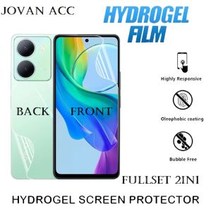 VIVO Y18 Y28 Y27 VIVO Y27 5G Y81 Y83 FULLSET 2IN1 ANTI GORES HYDROGEL CLEAR BENING BAGIAN LAYAR DEPAN DAN BELAKANG