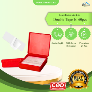 DNV - Sticker Double Tape Gel 2 Sisi 1 Box Isi 60 pcs Bening Perekat Dinding Kaca KeramikTanpa Bekas