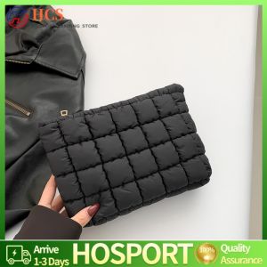 Elegant Quilted Cosmetic Bag with Zipper for Travel Makeup Storage for Women Girls