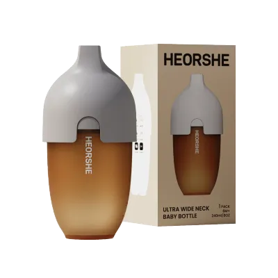 HEORSHE Antibacterial Ultra Wide Neck Baby Bottle 8oz/240ml
