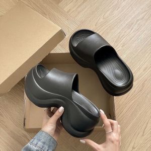 [Free Shipping] 2026 Summer New Versatile Platform Wedge Beach Sandals One-Strap High-Heeled Flip-Flops Thick-Soled Slippers For Women Suitable For Outdoor Wear