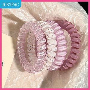 JCSYFAC 4 cái của phụ nữ xoắn ốc tóc quan hệ điện thoại dây tóc dây tóc Vòng đàn hồi ban nhạc cao su scrunchies mũ nón Phụ kiện tóc