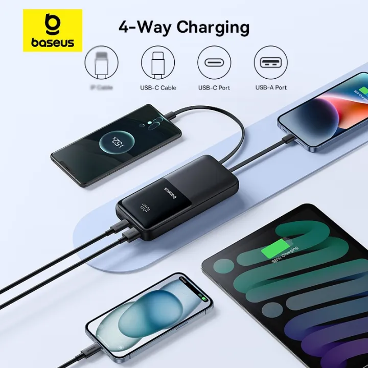 Pin dự phòng Baseus Lipow 20000mAh/10000 mAh 22.5W 2 cổng USB-A và 1 cổng Type-C Sạc Nhanh, Sạc Pin điện thoại Phụ Kiện điện thoại có màn hình Led | BigBuy360 - bigbuy360.vn Pin dự phòng Baseus Lipow 20000mAh/10000 mAh 22.5W 2 cổng USB-A và 1 cổng Type-C Sạc Nhanh, Sạc Pin điện thoại Phụ Kiện điện thoại có màn hình Led | BigBuy360 - bigbuy360.vn