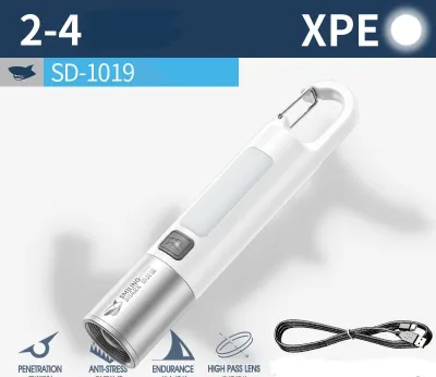SENTER LED SMILING SHARK SD-1023XPE - ZOOM JARAK JAUH - COB - TYPE C - TAHAN LAMA