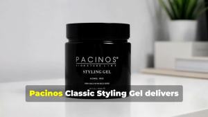 Pacinos Hair Gel for Men - Firm Hold with Flexible Styling - High Shine Wet Look Finish - Easy to Rinse Water Based Formula - No Flakes - Suits All Hair Types - Style Stays in Place All Day - 16 oz