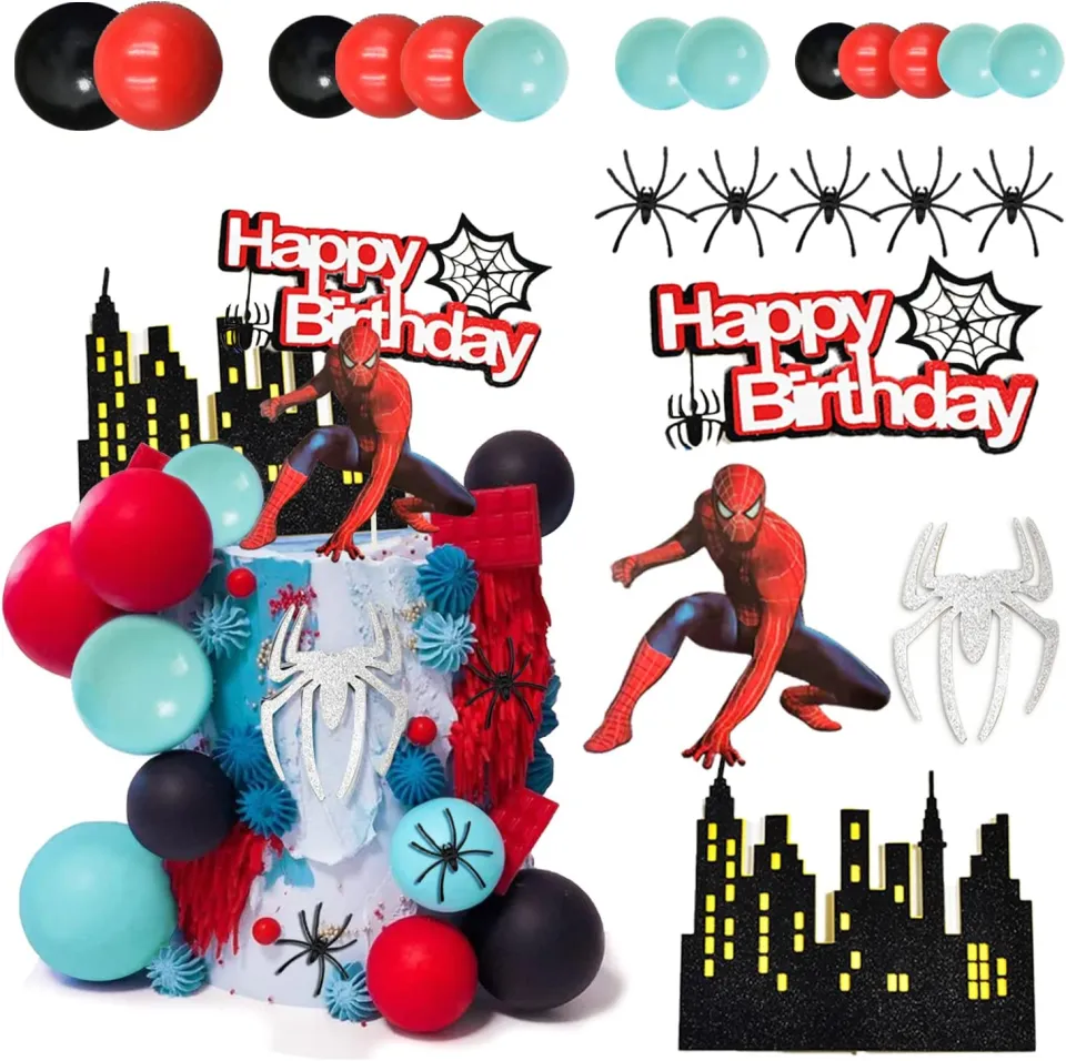 1Set The Avengers Birthday Party Cake Topper Super Hero Spiderman Hulk Iron  Man Cake Decoration For Kids Birthday Party Supplies