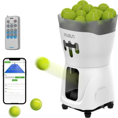 【Tennis】PUSUN Tennis Ball Machine PT-Mini Pro Compact Outdoor Indoor Tennis Automatic Throwing Machine Trainer Horizontal Random Ball Ball Loading 65+