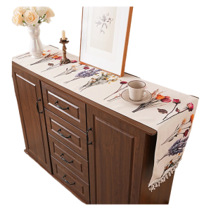 Decorationative Florals Art Tablecloth Quick Drying Machine Washable Fit Most Tables Home Decoration