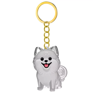 Dog Shape Keyring Pet Hair Collector Cats Furs Collection Display Box for Pet Lover Memorial Keepsakes Bag Charm Gift