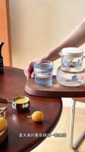 Bird Series Glass Cold Water Pitcher High-Temperature Resistant Household Use with Lid Large Capacity Tea-Water Separation with Handle Cool Water Cup