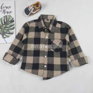 KEMEJA FLANEL ANAK KOTAK 1 - 5 TAHUN LENGAN PANJANG