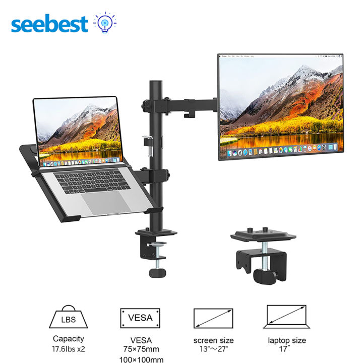 Monitor and Laptop Stand Monitor Mount Monitor Arm Stand 2 Full Motion ...