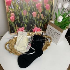 ผู้หญิงชุดถุงเท้าน่องกลาง ถุงเท้าลูกไม้ชั้น ดอกไม้ Mary Jane angel สีต่างๆ