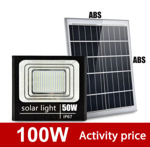 100W solar lights with solar panel Waterproof IP67 solar flood light LED solar Original  Perfect for Gardens Patios and Streets