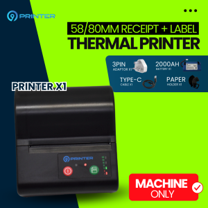 9PRINTER-80B 58mm/80mm Thermal Bluetooth Receipt Printer 20mm-80mm Thermal Label Stiker Printer Portable Thermal Printer