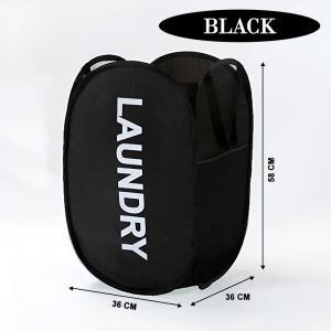 Collapsible Laundry Basket Bin Foldable Mesh Hamper Dirty Clothes Storage Pop Up Box 脏衣篮 Bakul Baju