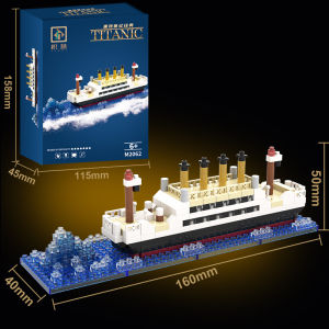 Mainan Bricks 1878Pcs Titanic Model 56cm Warship 3D Puzzle Susun Edukasi Mainan 9/10/11 tahun