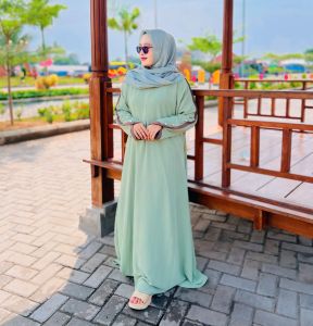 Abaya Wanita Polos Crinkle Airflow Premium HABIBAH Dress Jumbo