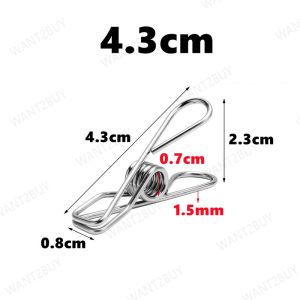 🇲🇾 Stainless Steel Clothes Pegs Cloth Clip Clamp Windproof Laundry Drying Metal Peg Penyepit Kain Hanger Klip Baju Besi