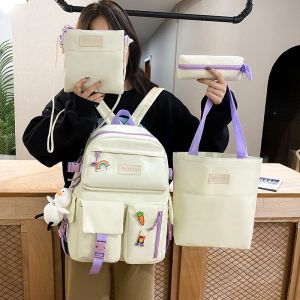 ถูกสุดๆ กระเป๋านักเรียนหญิงนักเรียนมัธยมต้นเวอร์ชั่นเกาหลี Harajuku ulzzang นักเรียนมัธยมต้นกระเป๋าเป้นักเรียนมัธยม และ มหาวิทยาลัย