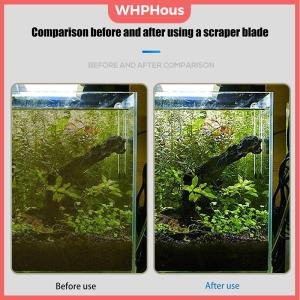 WHPHous Fish Tank Cleaning Tool Flat Sand Algae Removal Dual-use Glass Algae Removal Scraper Household Cleaning Tool Aquarium Accessorie