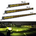 Single Row Yellow Led Light Bar 7" 13" 19'' 26'' 32''  Work Driving Light SUV Off Road Bar 12V 24V. 