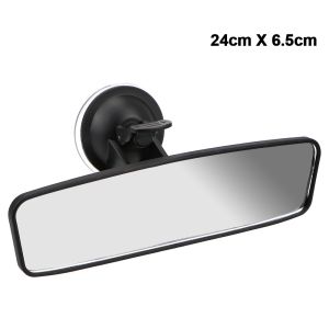 Universal Adjustable Suction Cup Interior Rear View Mirror Car Rear Mirror 360° Rotates Wide-angle