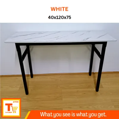 FOLDABLE TABLE - DINING TABLE / OFFICE TABLE / STUDY TABLE (MARBLE WHITE)