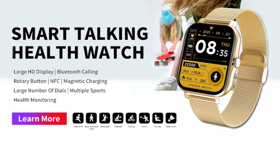 LIGE Original Smart Watches For Women Full Touch Screen Bluetooth