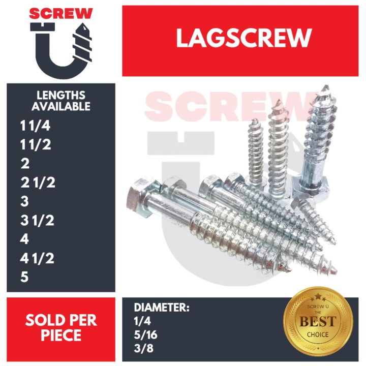 Lagscrew 1/4, 5/16, 3/8 Expansion Anchor Sold per pc. | Lazada PH