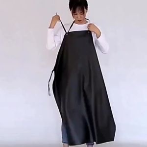 PVC Nylon Apron Waterproof Oil Proof For Labor Protection Canteen Butcher Fishing