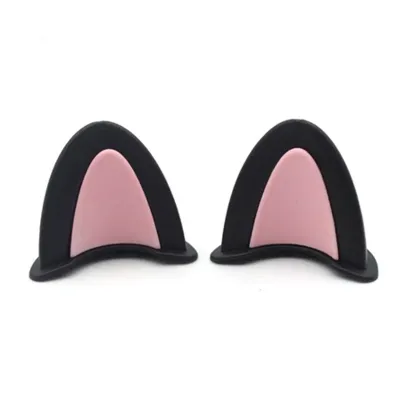 2Pcs Hiasan Telinga Kucing Mobil Listrik Kuping Helm Kucing Helm Dekoratif Kucing Ornament Dekorasi Helm Aksesoris Modifikasi Motor Populer