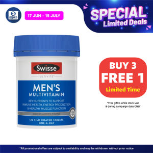 [Alpro Pharmacy] Swisse Ultivite Mens Multivitamin 120 Tablets | Energy Boost Immune Support & Healthy Muscle Function | Daily Vitamin Supplement for Men