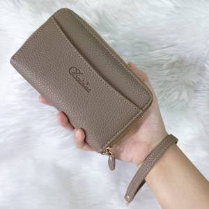 กระเป๋าสตางค์ซิปรอบ ใบกลาง6นิ้ว สูง4นิ้ว สีนิวเค