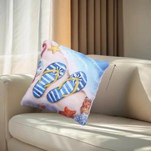 QUANSEN 3Pcs Dollhouse Mini Summer Ocean Beach Pillow Model Toys Miniature Home Scene Sofa Ornament Doll House Accessories