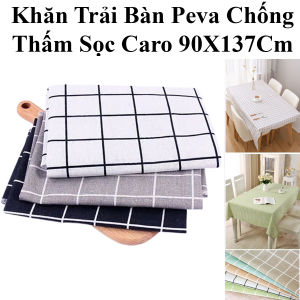 Khăn Trải Bàn Peva Chống Thấm Sọc Caro 90X137Cm