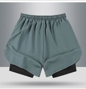 SEA AMILA【จัดส่งในท้องถิ่นในประเทศไทย】กางเกงสีดำกางเกงผู้ชายธงขนาดใหญ่สำหรับชายหาดอเนกประสงค์สบายๆทรงหลวมแห้งเร็วแฟชั่นสองชั้นเรียบง่ายแนวย้อนยุคสำหรับฤดูร้อน