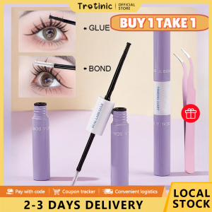 Trotinic 【buy1 Take 1】False Eyelash Glue Double Head 3 Seconds Fast Dry No Irritant Tasteless Natural Long-lasting Extensions Styling Eyelashes Latex Invisible Affordable Students Lashes Grafting Tool