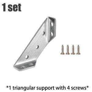 【Snuggery】1/4pcs Stainless Steel Angle Brackets Fasteners Furniture Corner Heavy Duty Connector Drawer Shelf Joint Triangle Support Frames