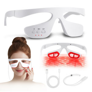 3D Dụng cụ mát xa mắt 3 bánh ánh sáng đỏ loại bỏ bọng mắt quầng thâm bọng mắt nén nóng mắt làm mịn nếp nhăn giảm mỏi mắt sử dụng không dây