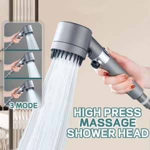 4 IN 1 High Pressure Shower Head with Filter Massagable 3 Mode Adjustable Removable Handheld Water Saving Shower Head