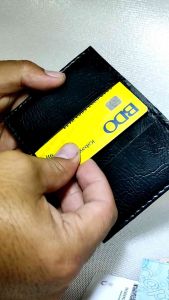 License card holder leather
