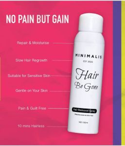 REMOVES UNWANTED HAIR BE GONE FOAM BY MINIMALIS READY STOK