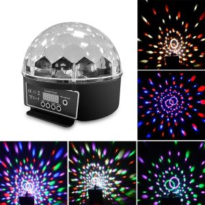 Đèn Cầu Led Xoay 7 màu   Chạy Theo Tiếng Nhạc