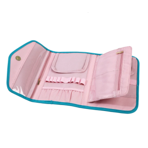 กระเป๋าเก็บของถักแบบพกพาที่จัดระเบียบตะขอโครเชต์อเนกประสงค์มีกระเป๋าซิปและช่องยืดหยุ่น